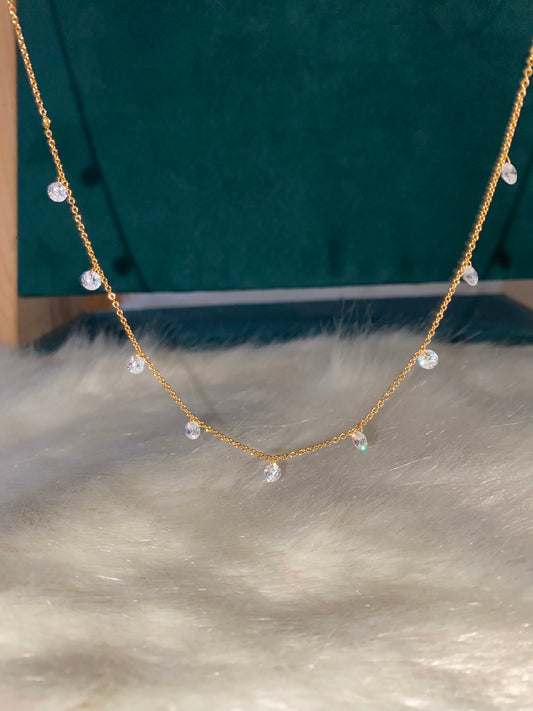 Crystals Gold Necklace