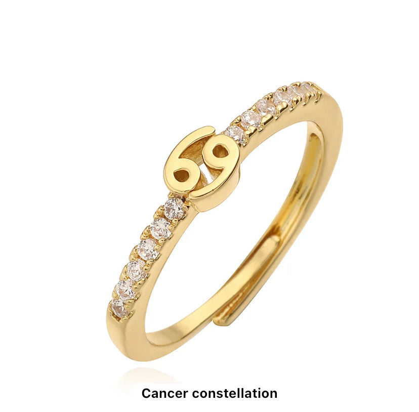 Zodiac Sign Gold Ring