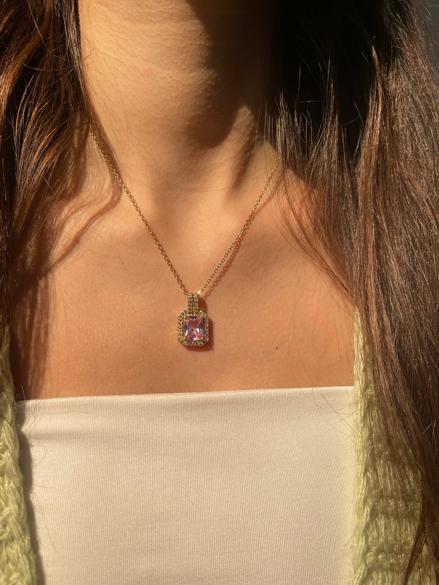 Pink Diamond Necklace