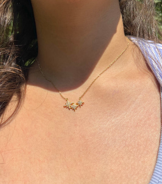 Mini Gold Stars Necklace
