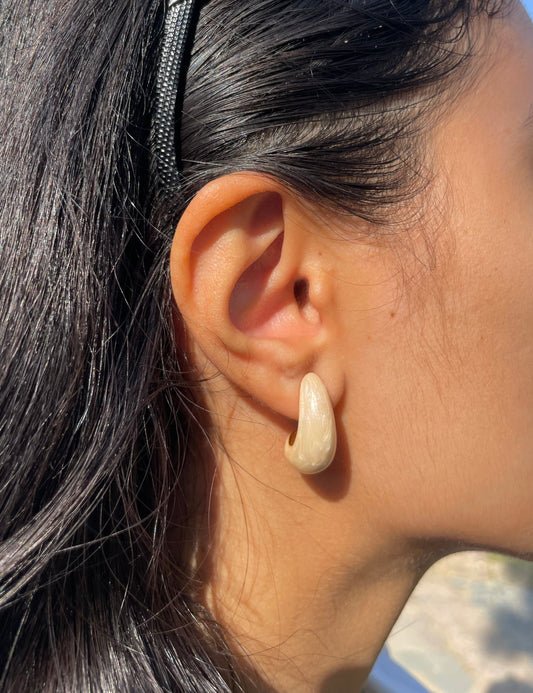 Tear Drop Marble Earrings