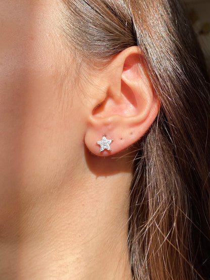 Silver Star Earrings