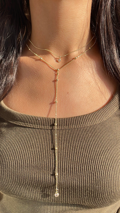 Mini Diamonds Drop Necklace
