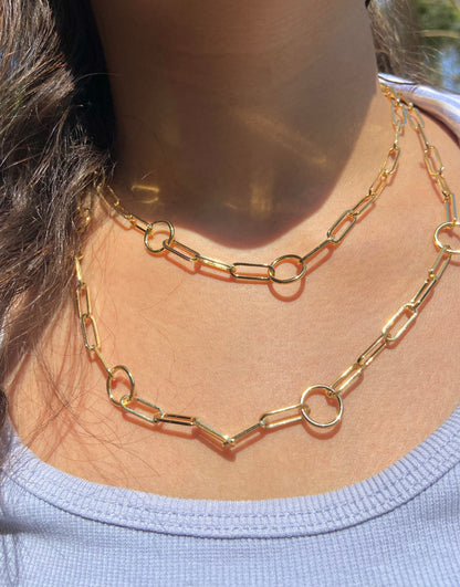 Paperclip Layered Necklace