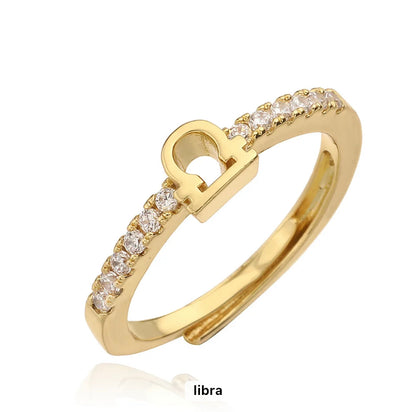 Zodiac Sign Gold Ring