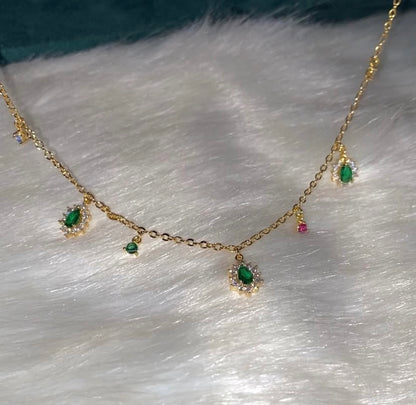 Emerald green necklace