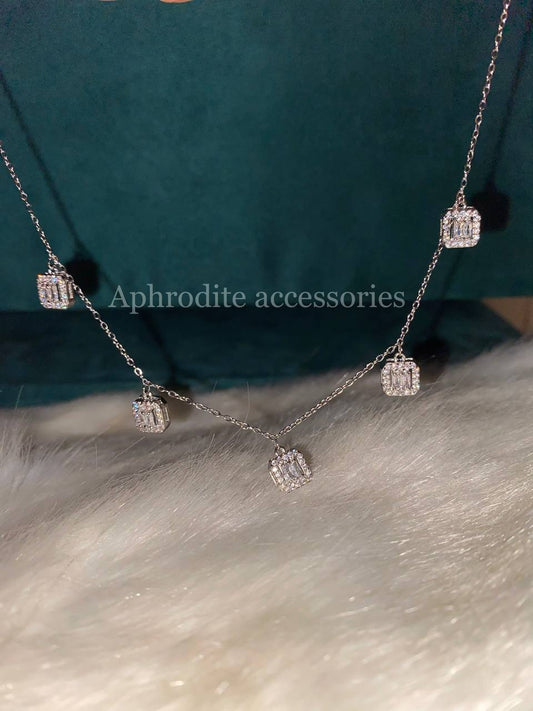 Baguette Silver Necklace