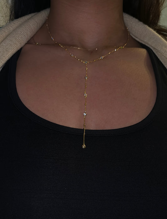 Diamonds Drop Down Necklace