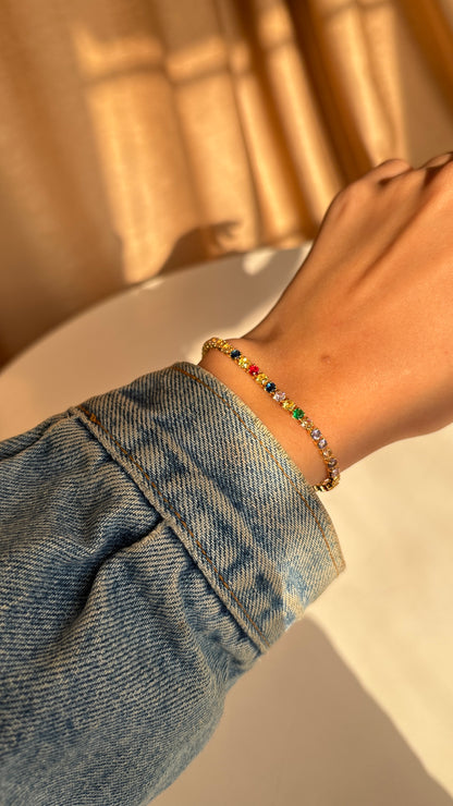 Colored Small Tennis Bracelet