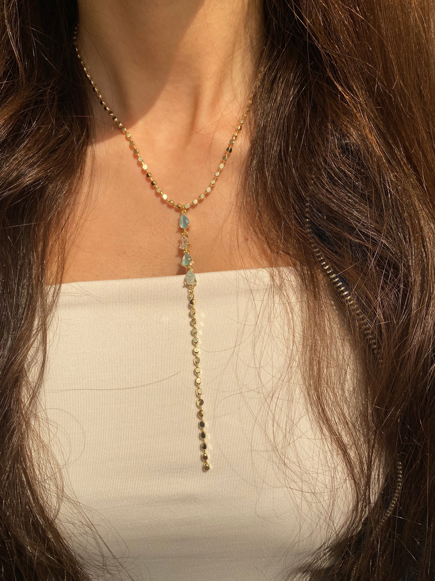 Blue Aurora Drop Necklace