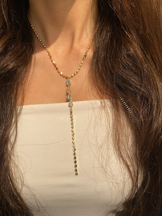 Blue Aurora Drop Necklace