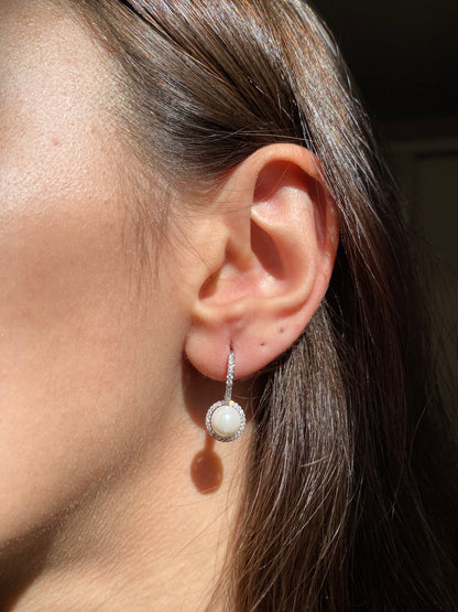 Pearl Silver Earrings