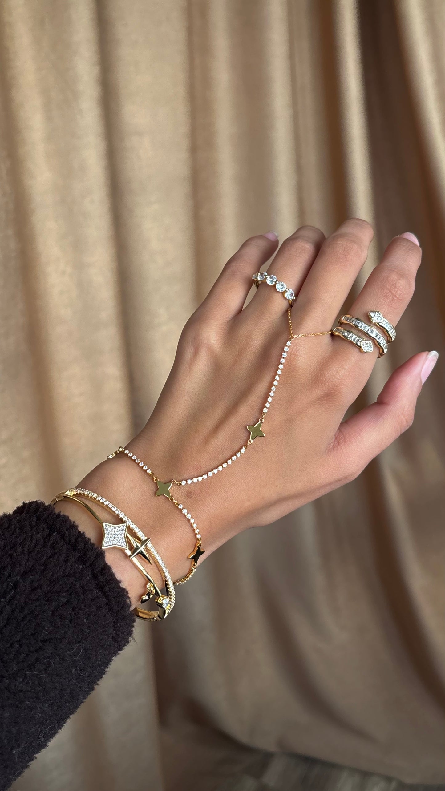 Starburst Gold Bangle