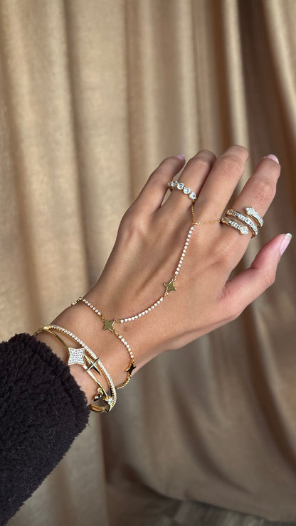 Starburst Gold Bangle