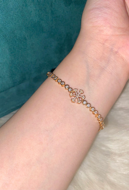 Snowflake Diamond Adjustable Bracelet