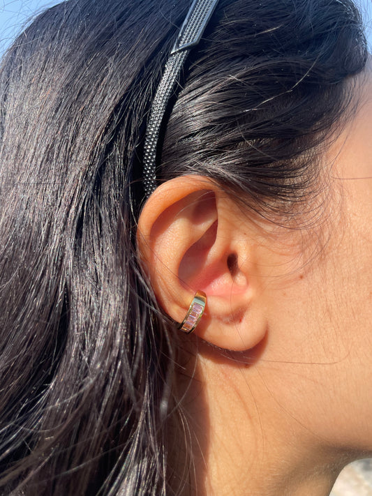 Pink Baguette Fake Piercing