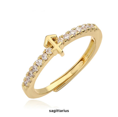 Zodiac Sign Gold Ring