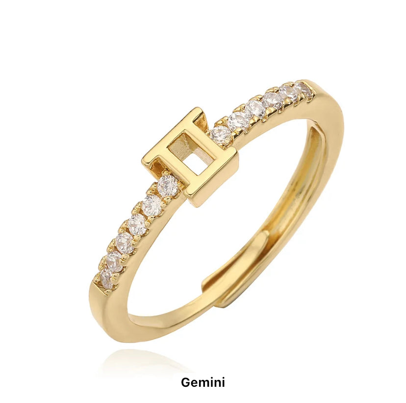 Zodiac Sign Gold Ring