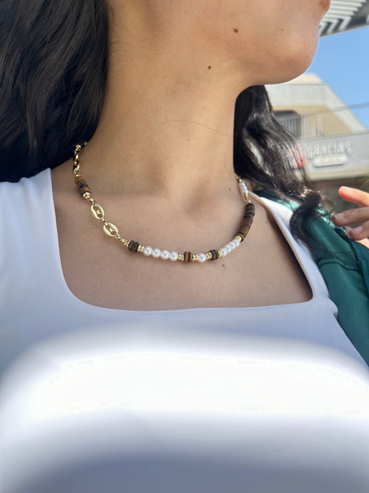 Natural Brown Tiger Eye Stone necklace