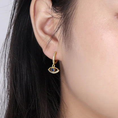 Evil Eye Hoop Earrings