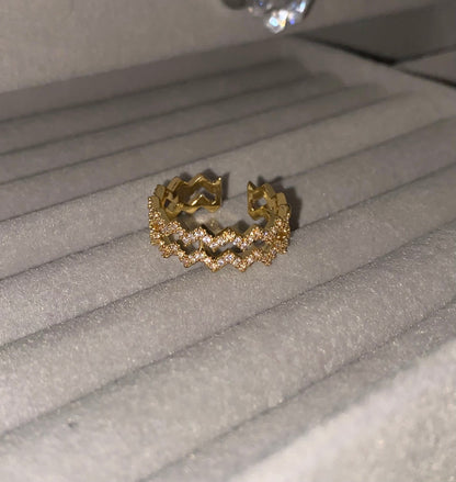 Waves Gold Ring