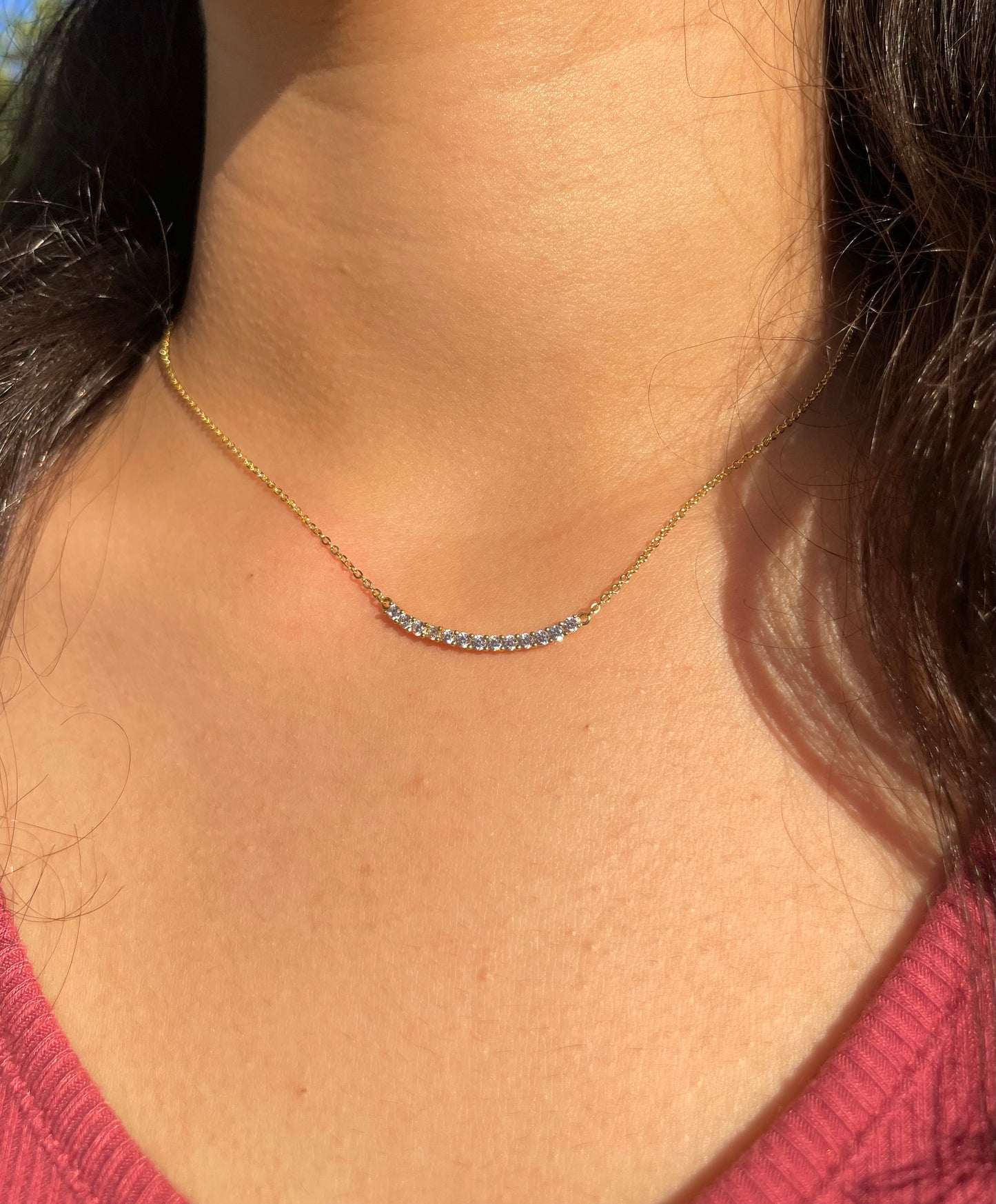 Vionne Gold Tennis Necklace