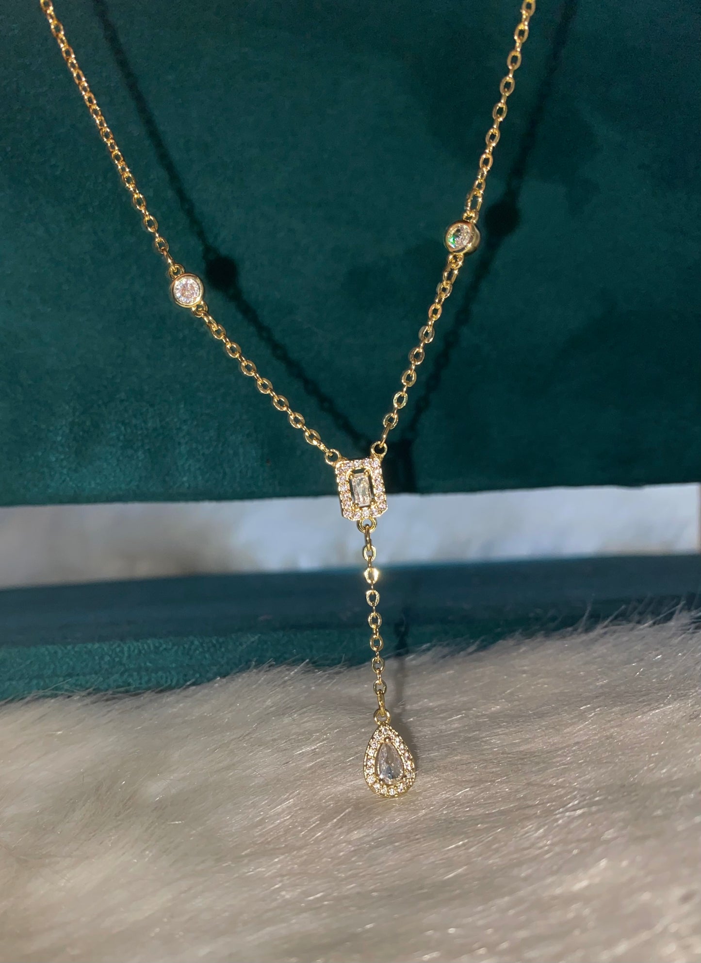 Crystal Allure Gold Necklace