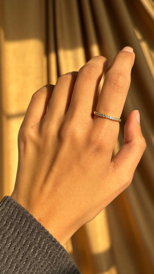 Thin Gold Tennis Ring