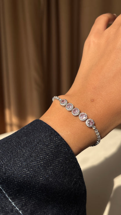 Pink Round Tennis Bracelet