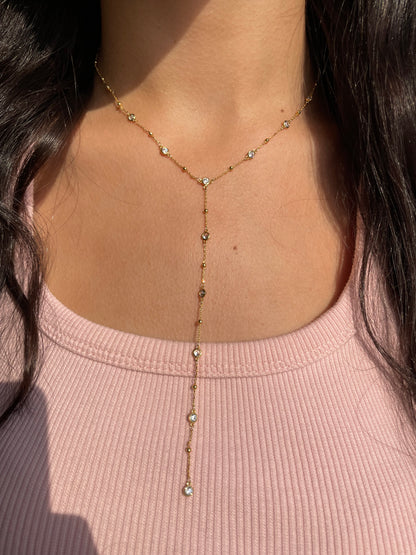 Diamonds Drop Down Necklace