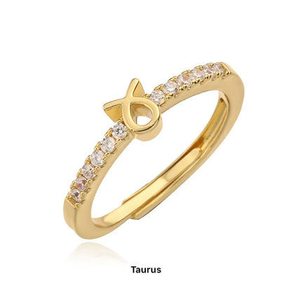 Zodiac Sign Gold Ring