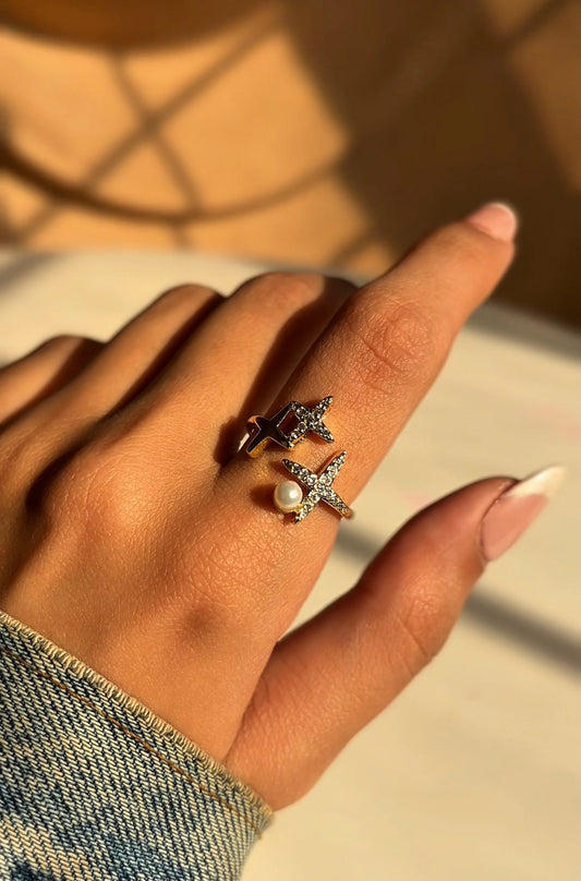 Pearl Stars Ring