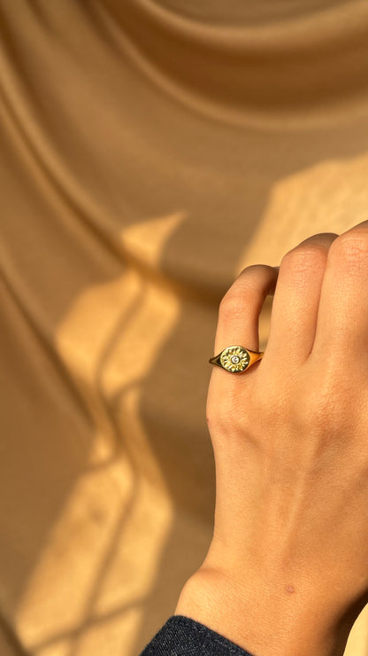 Sunflower Pinky Ring
