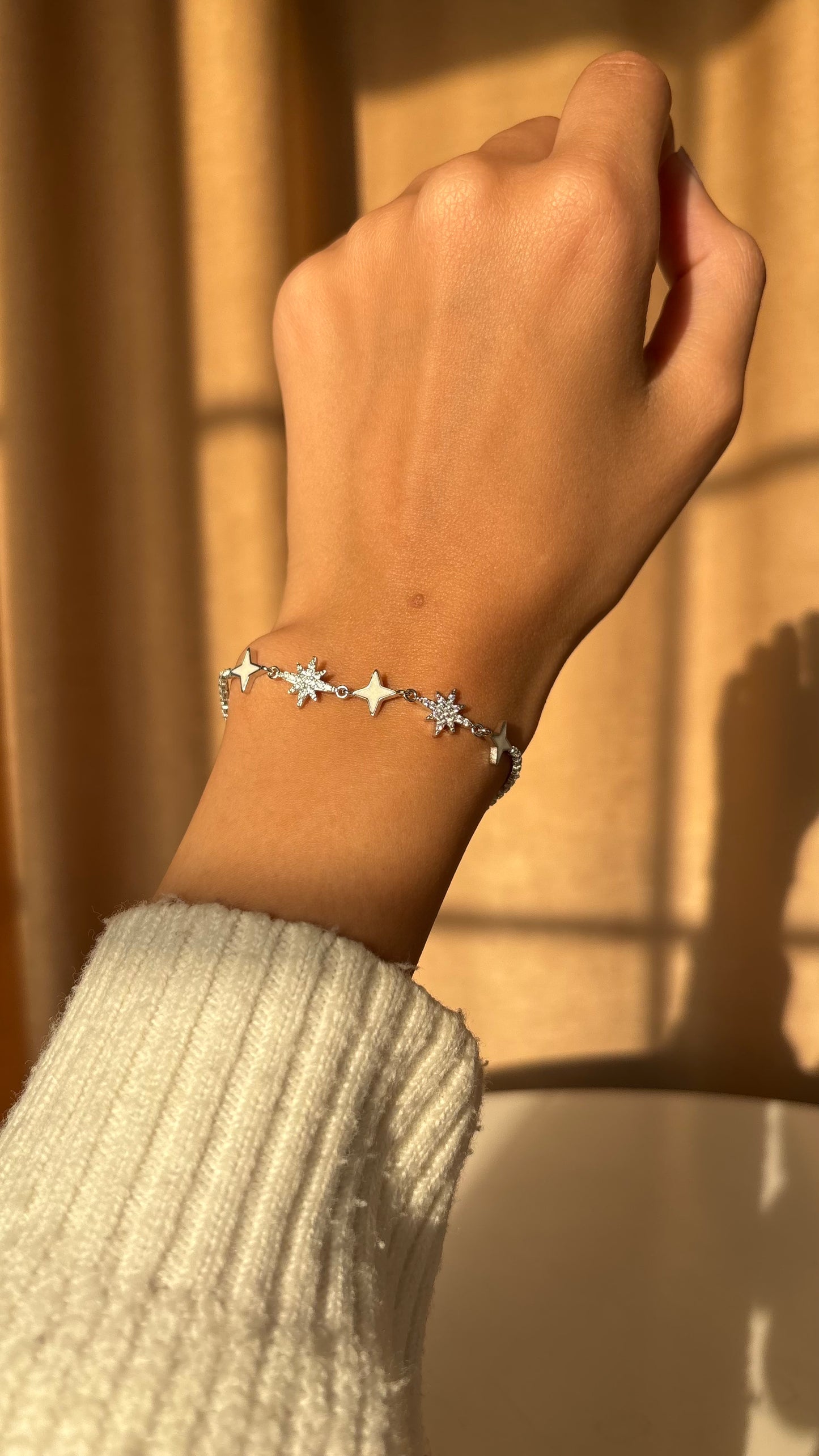 Silver Stars Tennis Bracelet