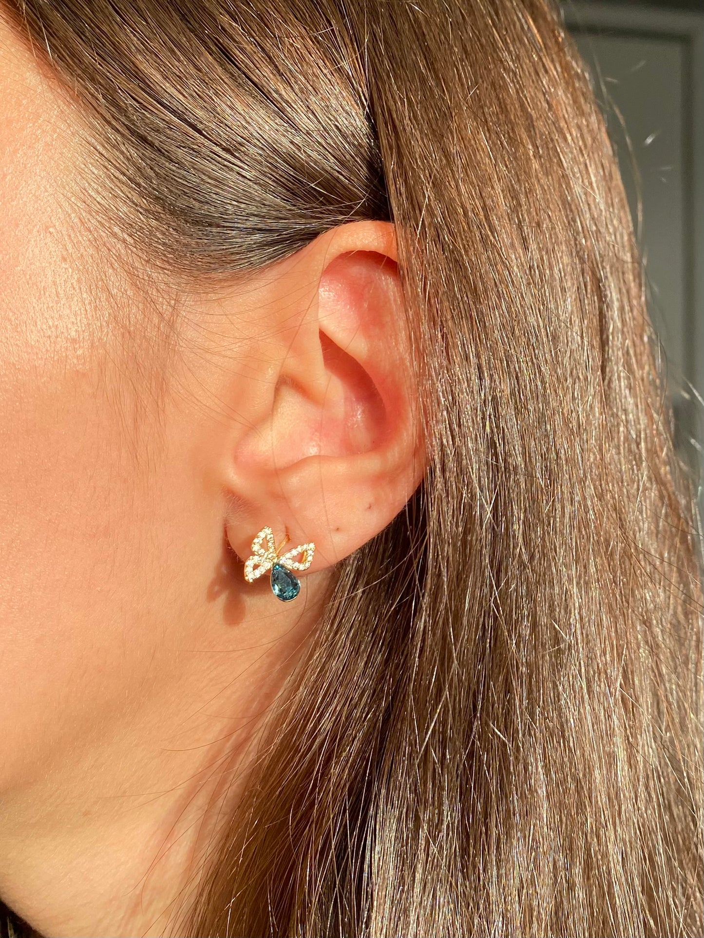 Blue Butterfly Earrings