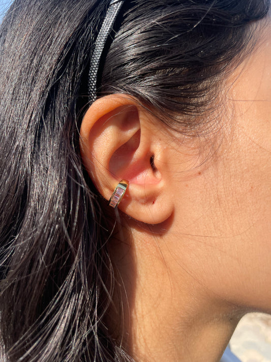 Pink Baguette Fake Piercing