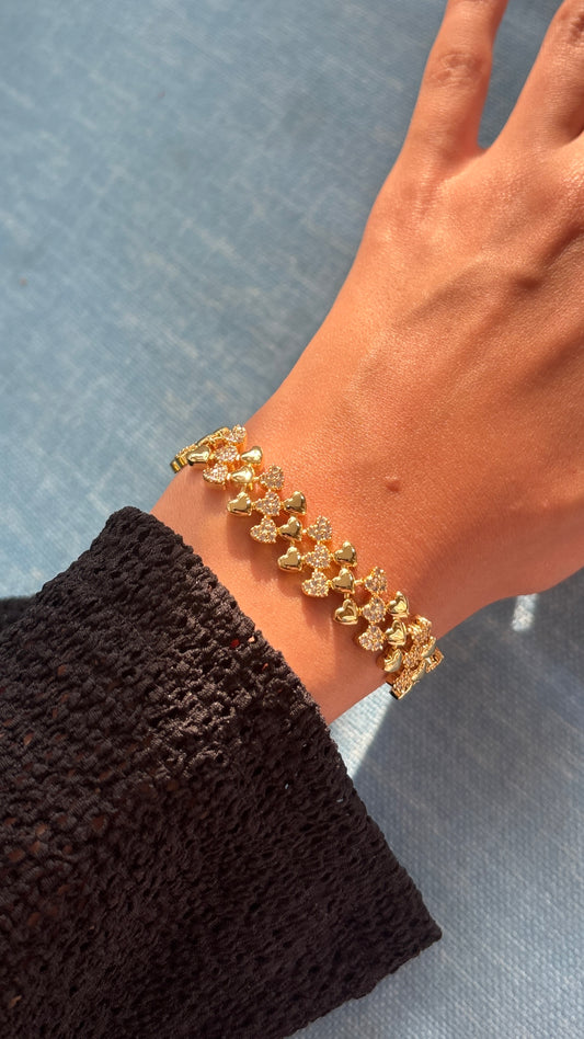 Mini Hearts Bangle