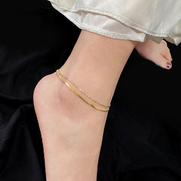 Serpent Double Layered Anklet