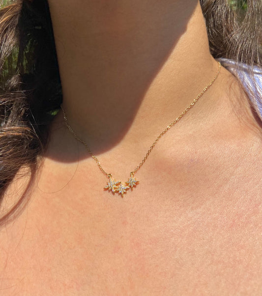 Mini Gold Stars Necklace