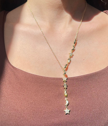 Half Starry Night Drop Necklace