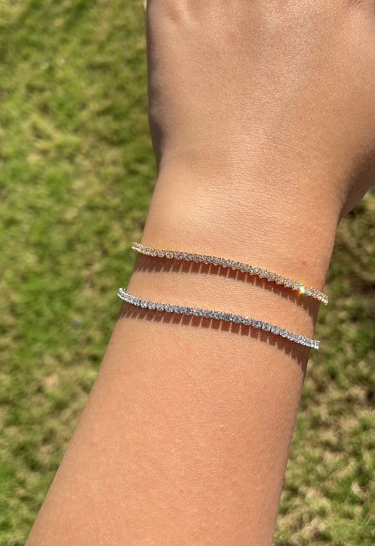 Tennis Bracelet Gold Lobster Lock