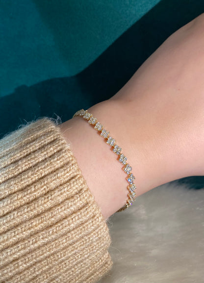Flower Tennis Bracelet