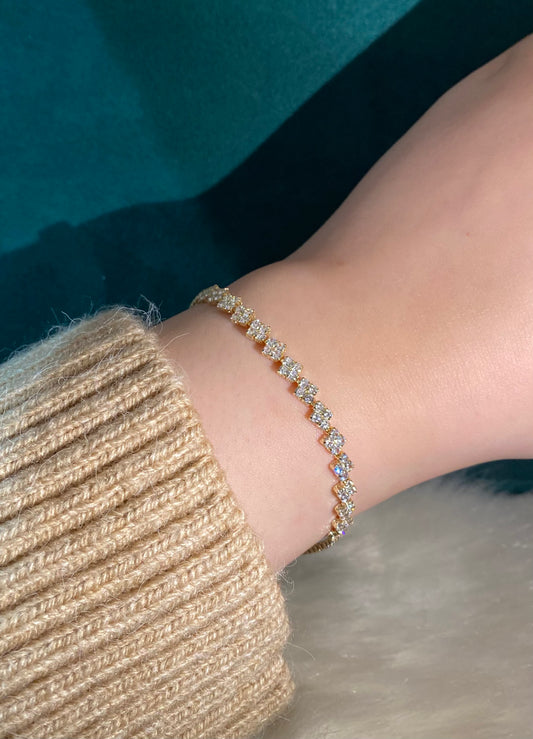 Flower Tennis Bracelet