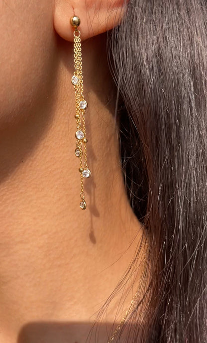 Diamonds Drop Down Earrings