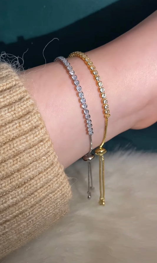 Round Adjustable Tennis Bracelet