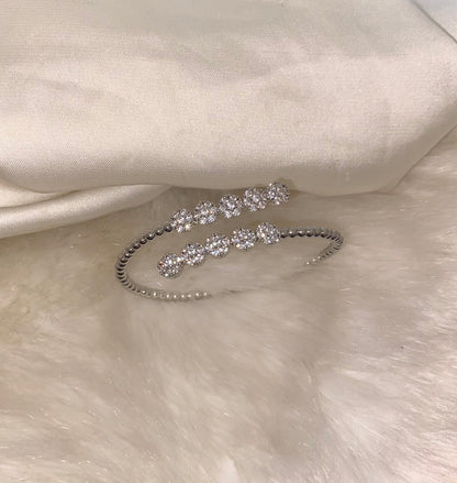 Radiant Diamonds Silver Bangle