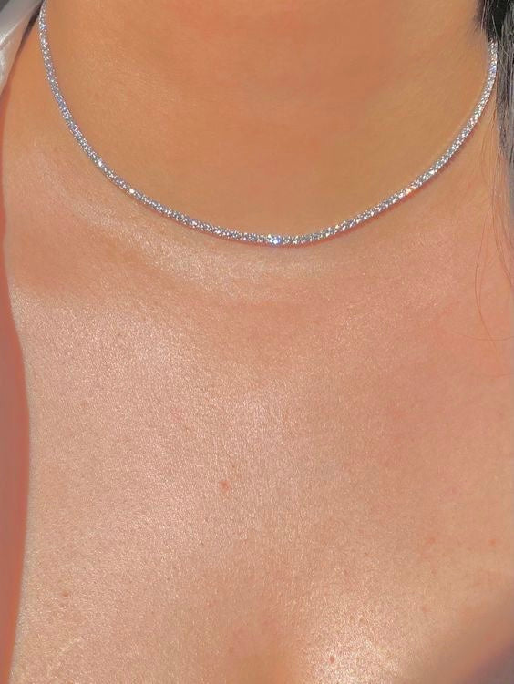 Tiny Tennis Choker Silver