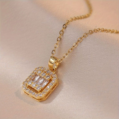 Iced Baguette Gold Necklace