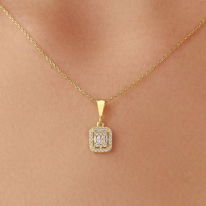 Iced Baguette Gold Necklace