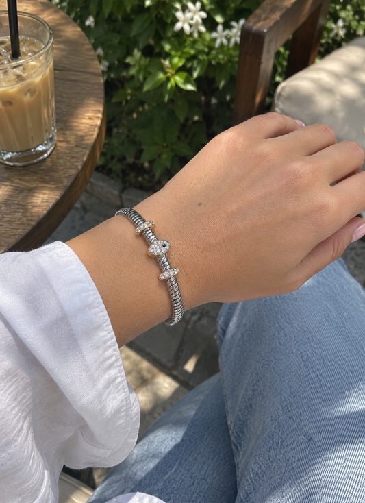 Silver Lazura Bangle